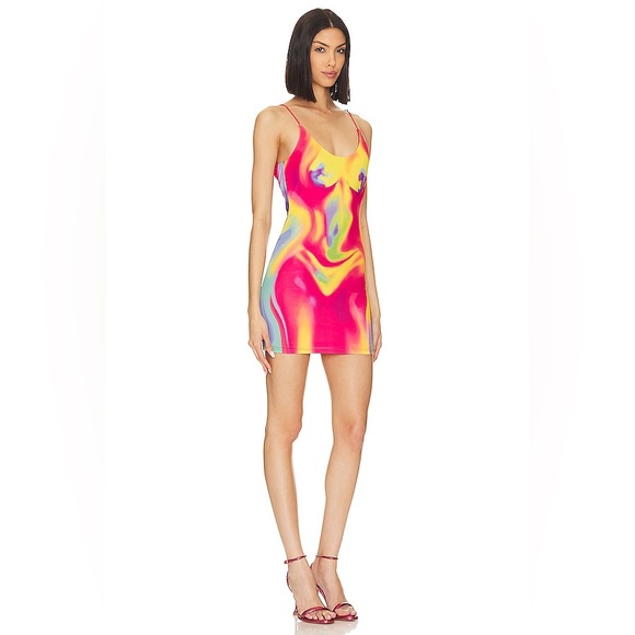 H:ours Pola Mini Dress in Multi Thermal Dye Sexy Body - Picture 11 of 12